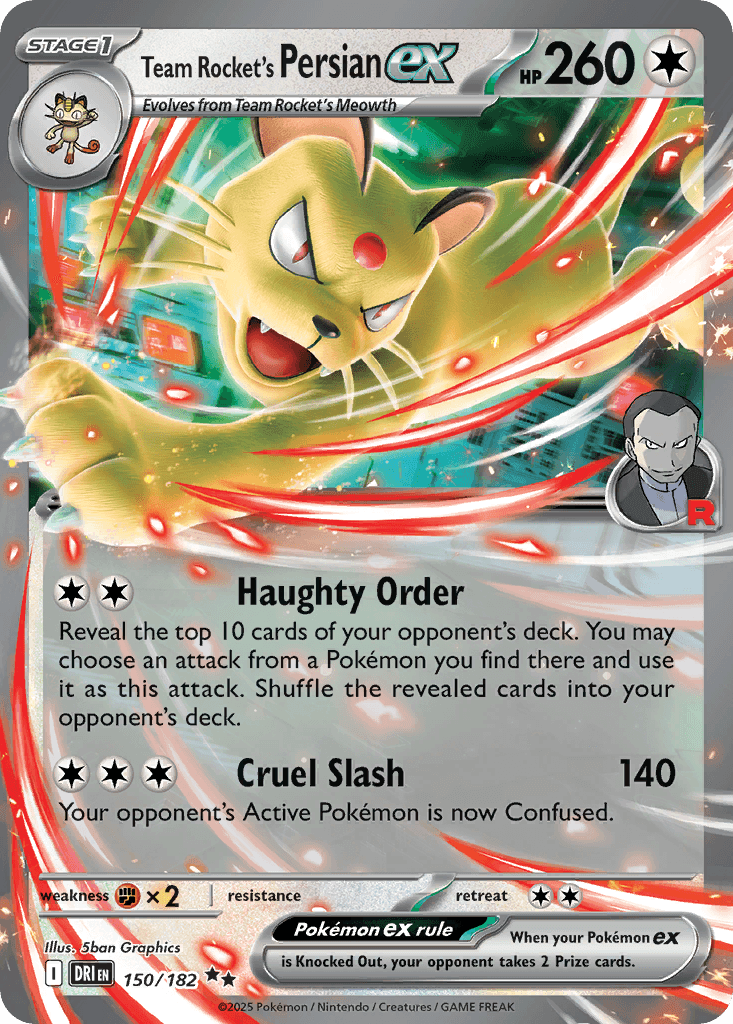Team Rocket's Persian ex, Destined Rivals 150