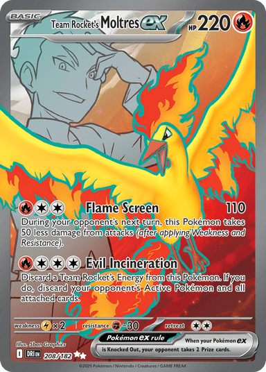 Team Rocket's Moltres ex, Destined Rivals 208