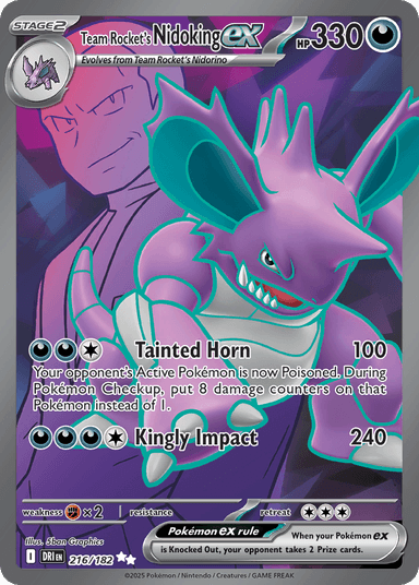 Team Rocket's Nidoking ex, Destined Rivals 216