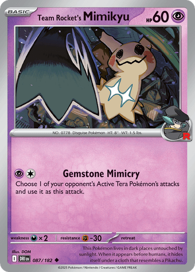 Team Rocket's Mimikyu, Destined Rivals 87