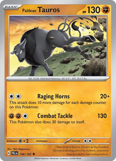 Paldean Tauros, Paldea Evolved 108