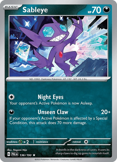 Sableye, Paldea Evolved 136