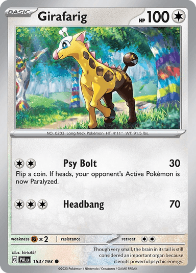 Girafarig, Paldea Evolved 154
