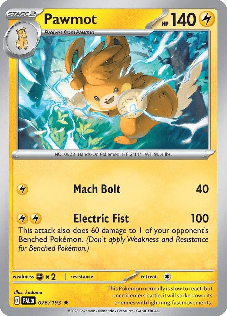 Pawmot, Paldea Evolved 76