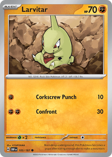 Larvitar, Obsidian Flames 105