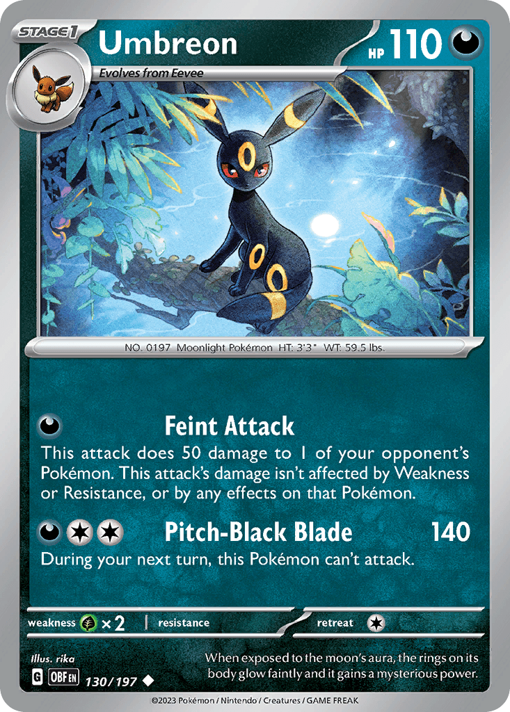 Umbreon, Obsidian Flames 130