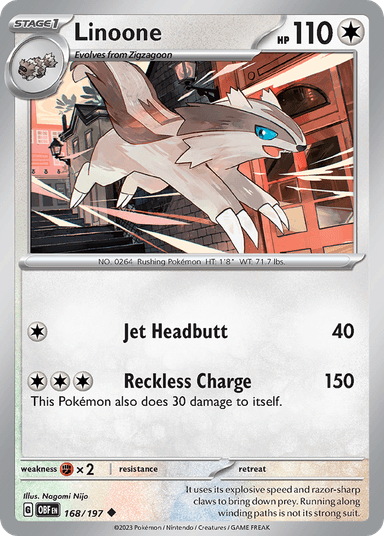 Linoone, Obsidian Flames 168