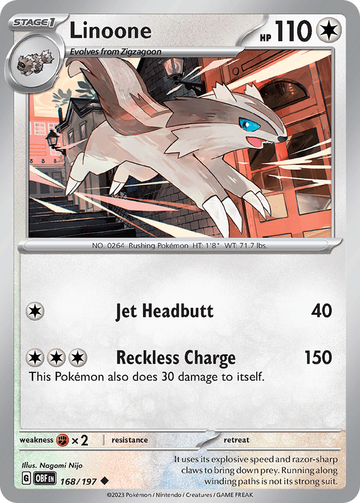 Linoone, Obsidian Flames 168