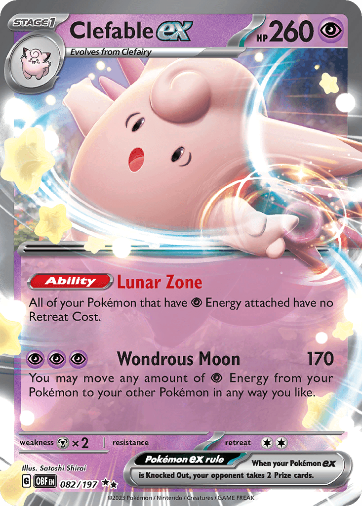 Clefable ex, Obsidian Flames 82