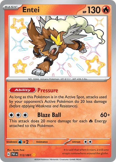 Entei, Paldean Fates 112
