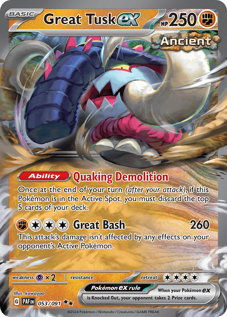Great Tusk ex, Paldean Fates 53