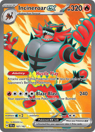 Incineroar ex, Temporal Forces 187