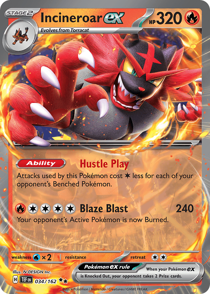 Incineroar ex, Temporal Forces 34