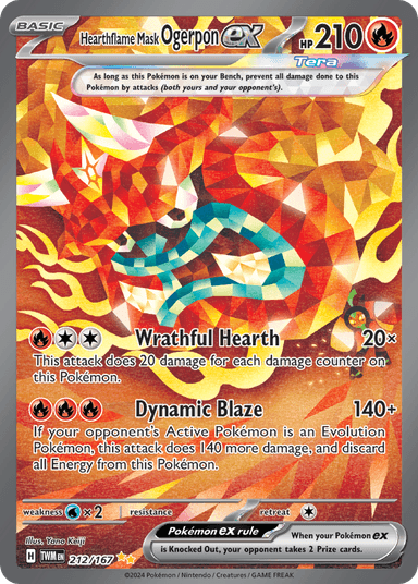 Hearthflame Mask Ogerpon ex, Twilight Masquerade 212