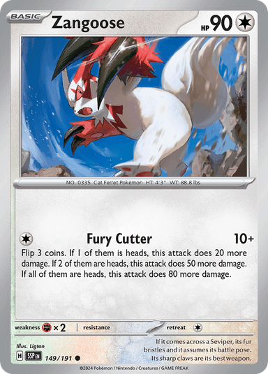 Zangoose, Surging Sparks 149