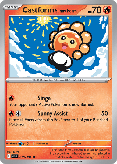 Castform Sunny Form, Surging Sparks 20