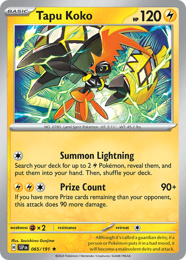 Tapu Koko, Surging Sparks 65