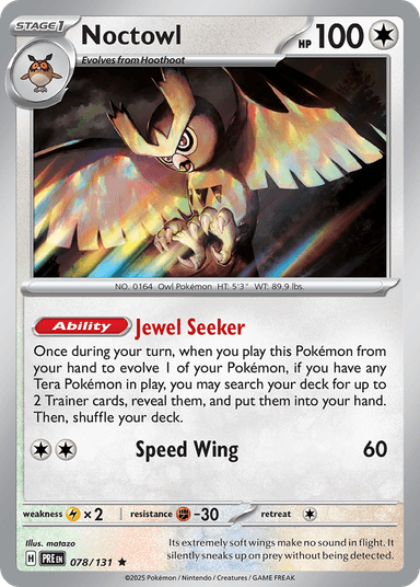 Noctowl, Prismatic Evolutions 78