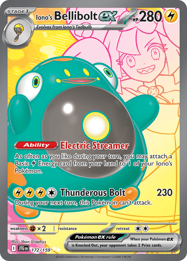 Iono's Bellibolt ex, Journey Together 172