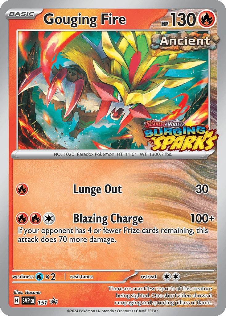 Gouging Fire, Scarlet & Violet Black Star Promos 151