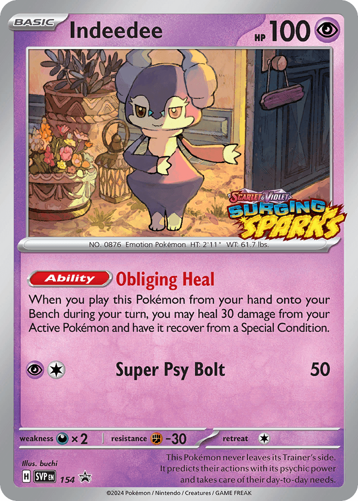 Indeedee, Scarlet & Violet Black Star Promos 154