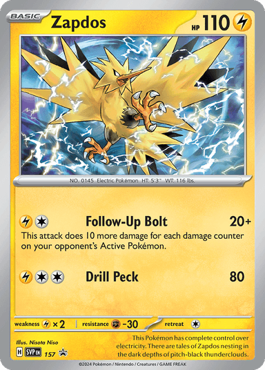 Zapdos, Scarlet & Violet Black Star Promos 157