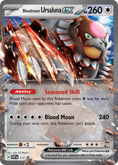 Bloodmoon Ursaluna ex, Scarlet & Violet Black Star Promos 177