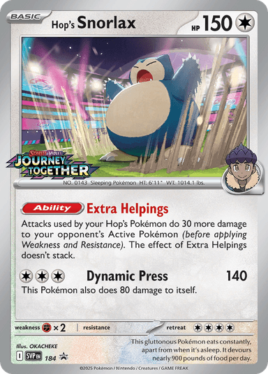 Hop's Snorlax, Scarlet & Violet Black Star Promos 184