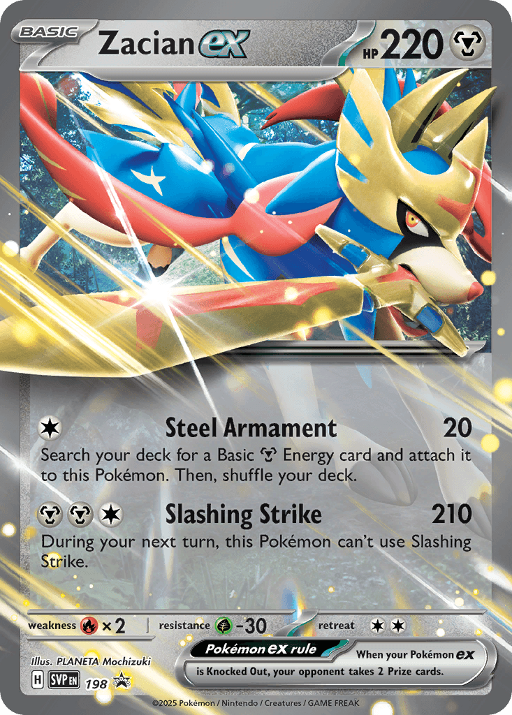 Zacian ex, Scarlet & Violet Black Star Promos 198