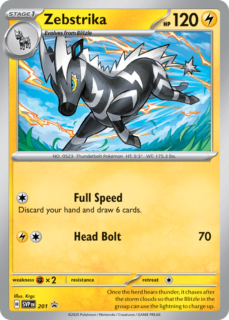 Zebstrika, Scarlet & Violet Black Star Promos 201