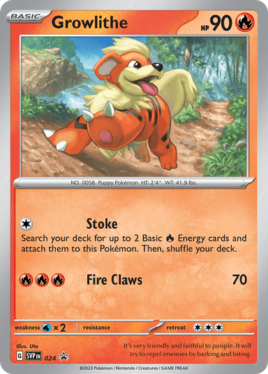 Growlithe, Scarlet & Violet Black Star Promos 24