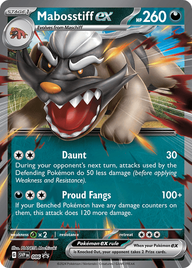 Mabosstiff ex, Scarlet & Violet Black Star Promos 86