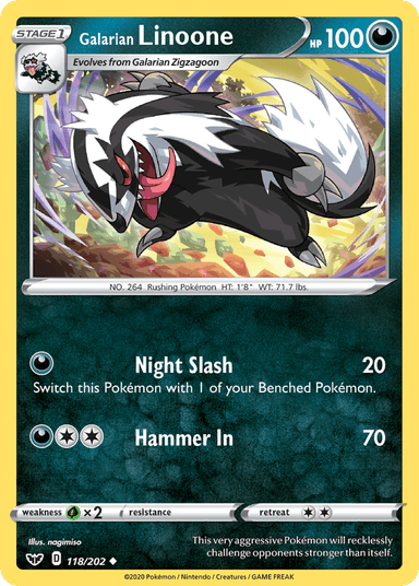 Galarian Linoone, Sword & Shield 118