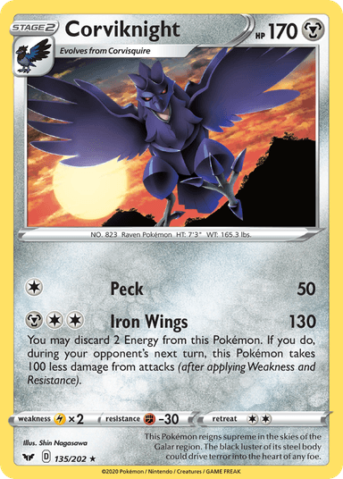 Corviknight, Sword & Shield 135