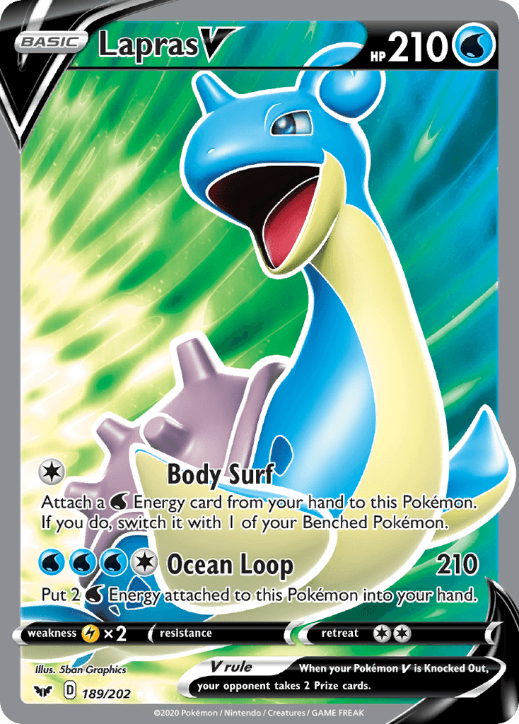 Lapras V, Sword & Shield 189