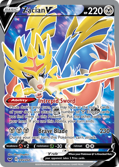 Zacian V, Sword & Shield 195