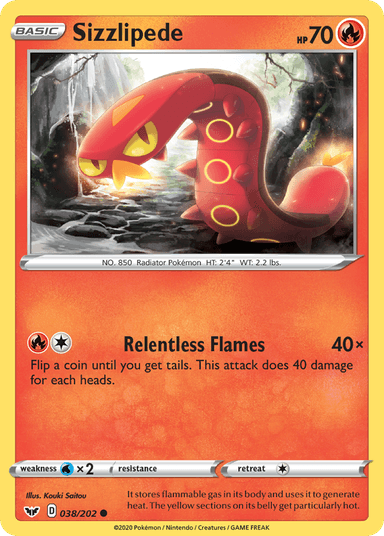 Sizzlipede, Sword & Shield 38