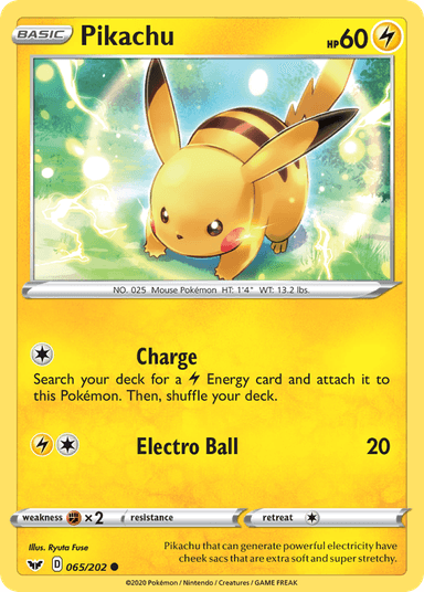 Pikachu, Sword & Shield 65