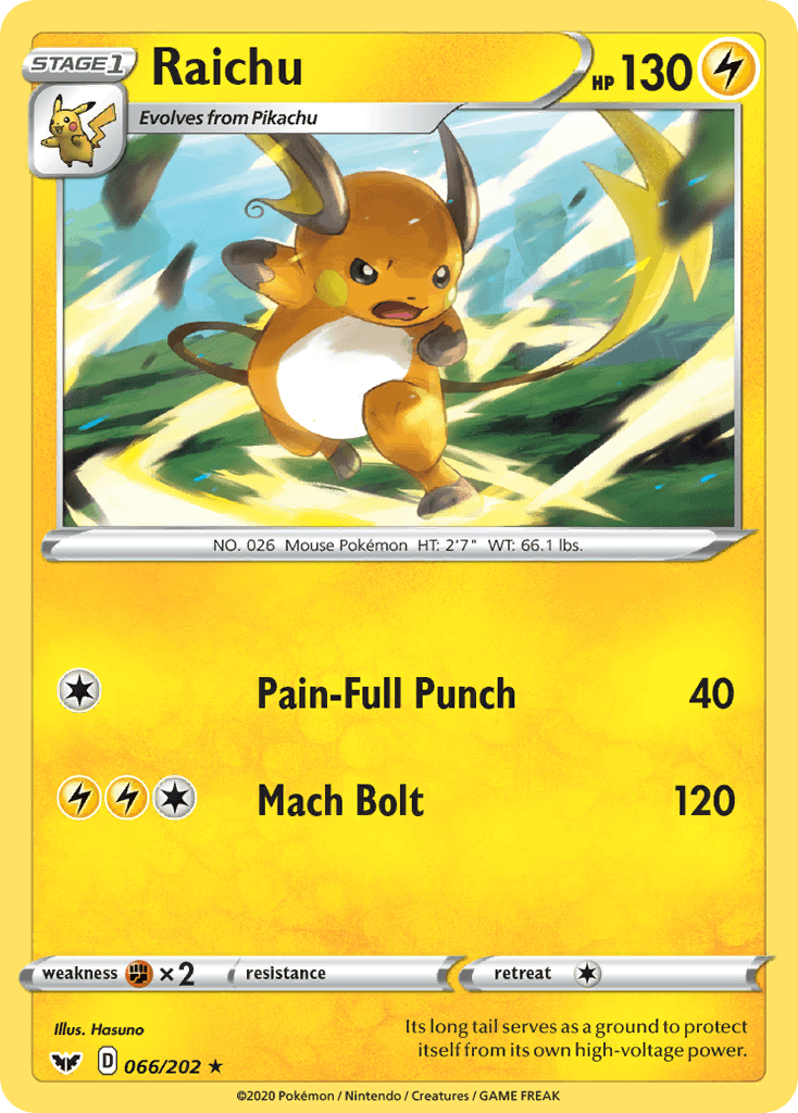 Raichu, Sword & Shield 66