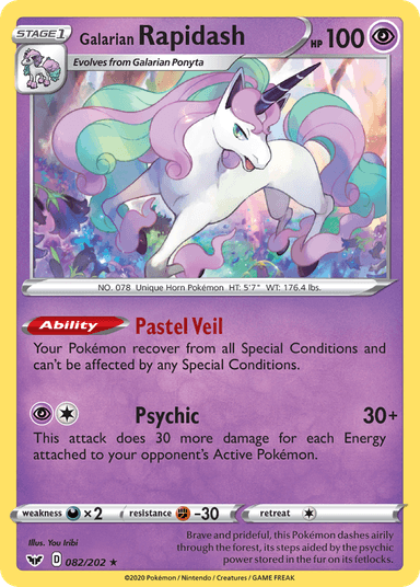 Galarian Rapidash, Sword & Shield 82