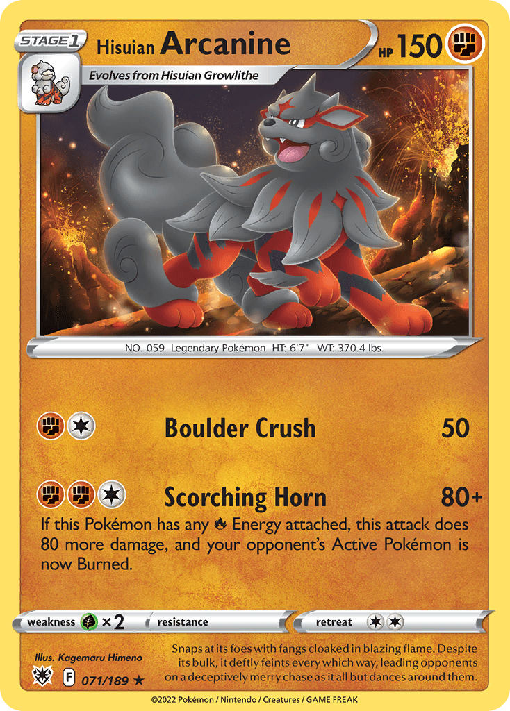 Hisuian Arcanine, Astral Radiance 71