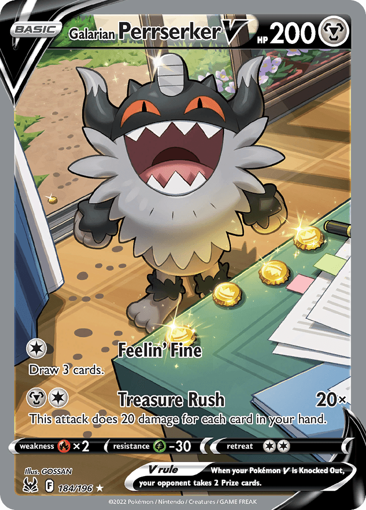 Galarian Perrserker V, Lost Origin 184