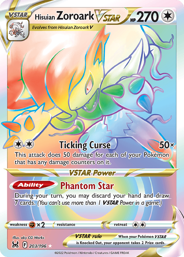 Hisuian Zoroark VSTAR, Lost Origin 203