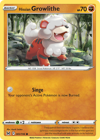 Hisuian Growlithe, Lost Origin 83
