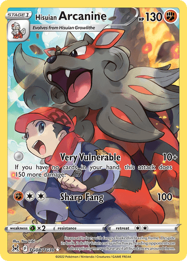 Hisuian Arcanine, Lost Origin Trainer Gallery TG08