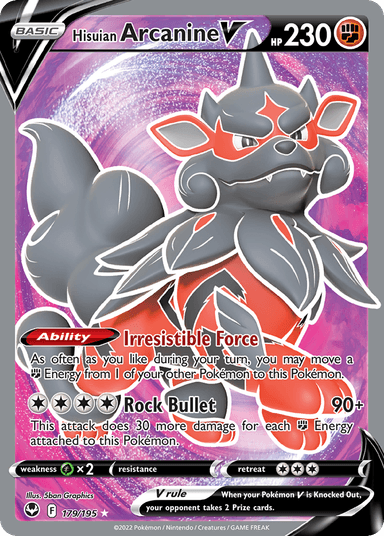 Hisuian Arcanine V, Silver Tempest 179