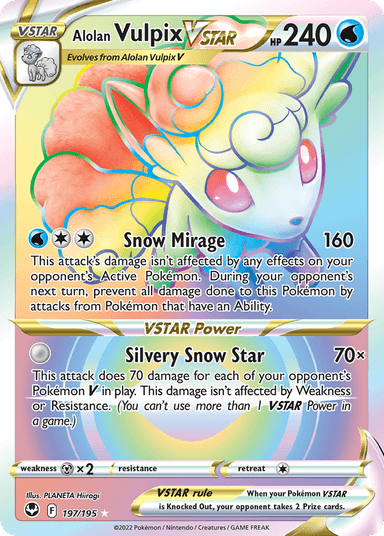 Alolan Vulpix VSTAR, Silver Tempest 197