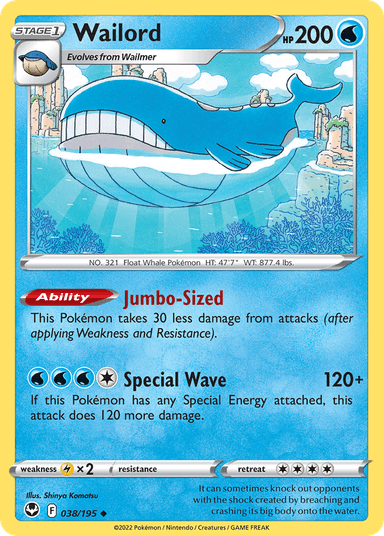 Wailord, Silver Tempest 38