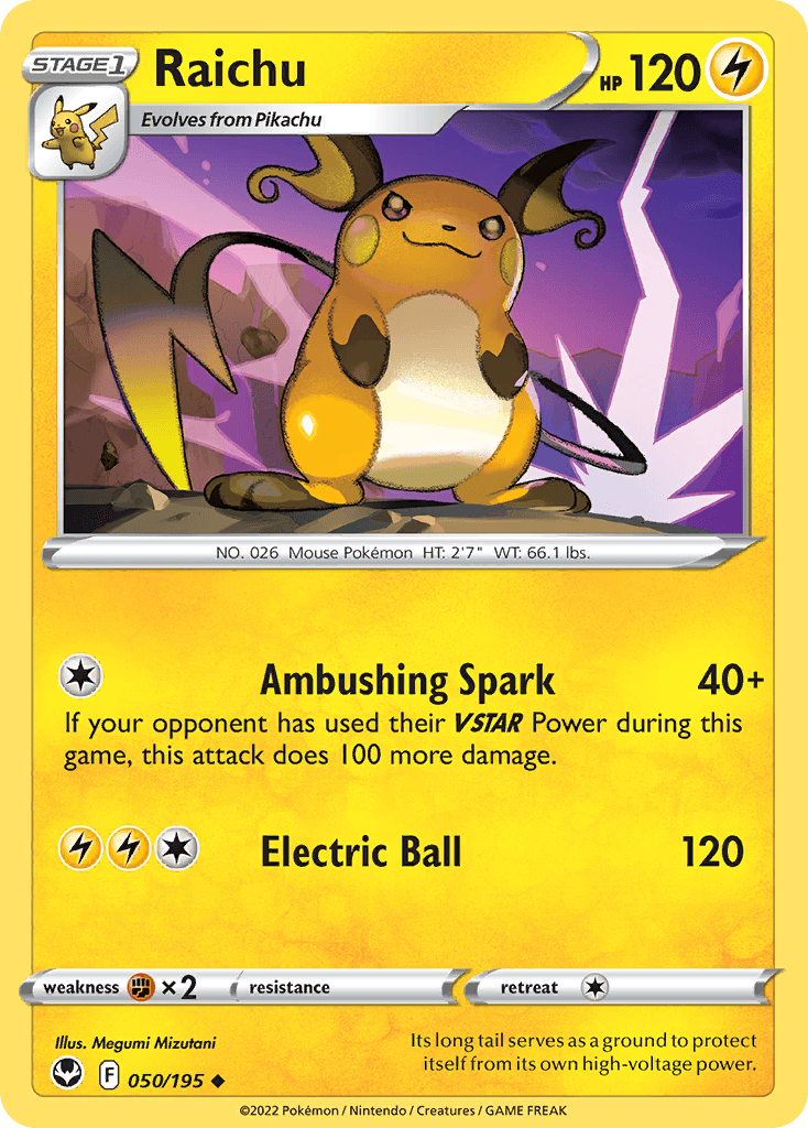 Raichu, Silver Tempest 50