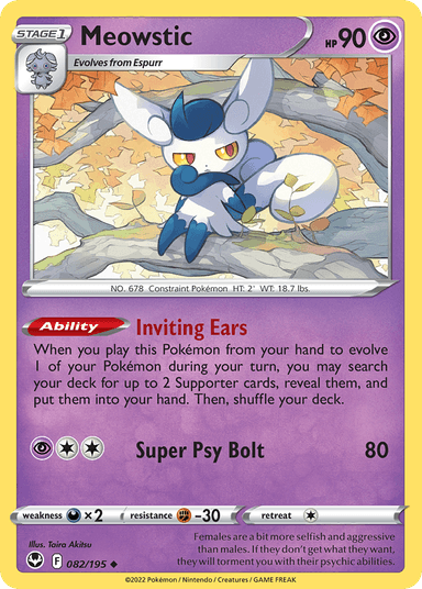 Meowstic, Silver Tempest 82